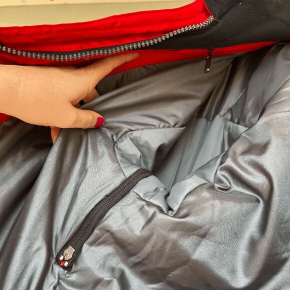 VTG 90s Marker Red Ski Patrol Jacket L/XL Olympic Model Thermolite Aqua Guard - Picture 5 of 12